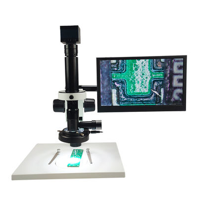Microscopio de vídeo monocular VM-7513 10X - 200X Microscopio de zoom para relojes de joyería