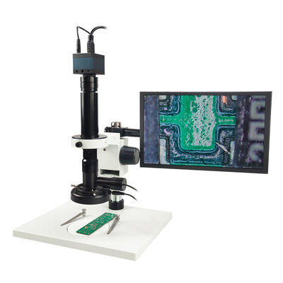 Microscopio de vídeo monocular VM-7513 10X - 200X Microscopio de zoom para relojes de joyería