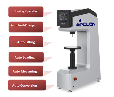 Tester de dureza de Rockwell digital totalmente automático e inteligente ASTM DIN Conversión estándar iRock-TR1