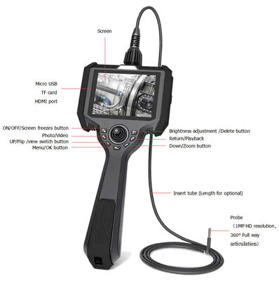 IP67 Cámara de inspección de endoscopio industrial IPS portátil Endoscopio digital de mano