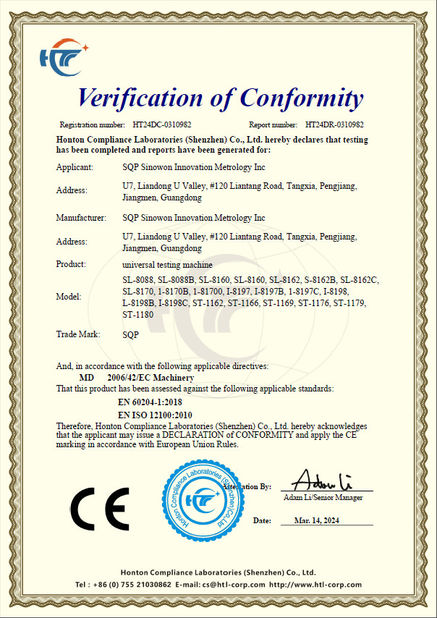 China Hoyamo and Sinowon Inc certificaciones